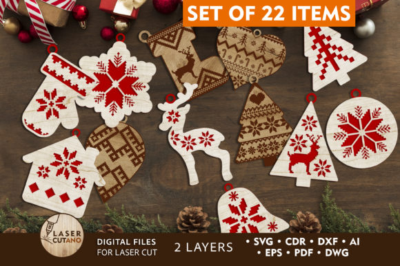 22 Christmas Folk Ornaments: Laser Cutting for Winter Amp