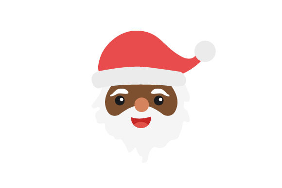 African American Santa Claus: Christmas Crafts Asset