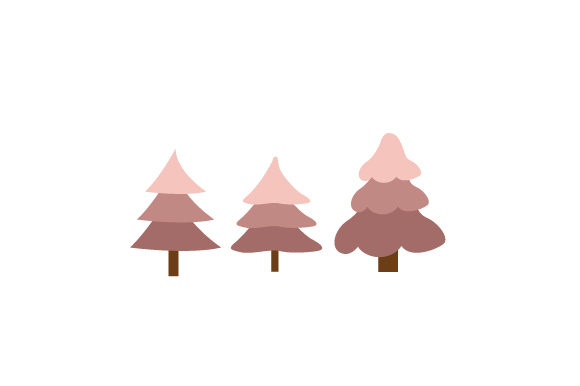 Boho Christmas Tree Set for Crafts & Holiday Design