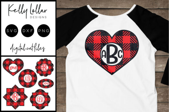 Buffalo Plaid Monogram Frame: Graphics for Crafts