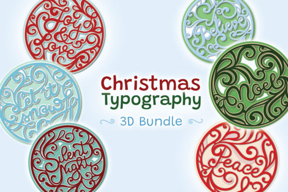Christmas 3D Bundle: Laser Cutting Signs for Web