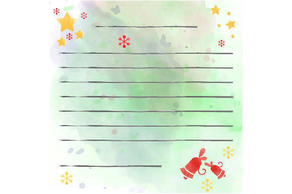 Christmas Card Template Watercolor for Crafts