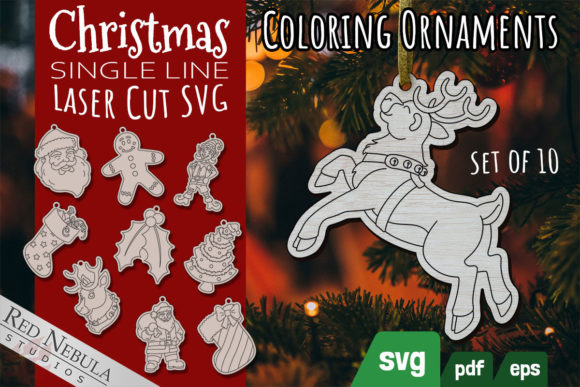 Christmas Laser Cut SVG Ornaments for Winter Amp