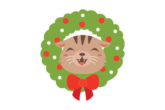 Cute Cat Christmas Wreath Crafts Asset Review