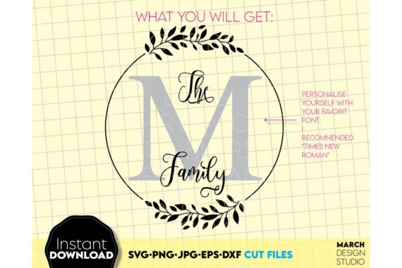 Family Name Monogram Frame: A Crafty Graphic Gem