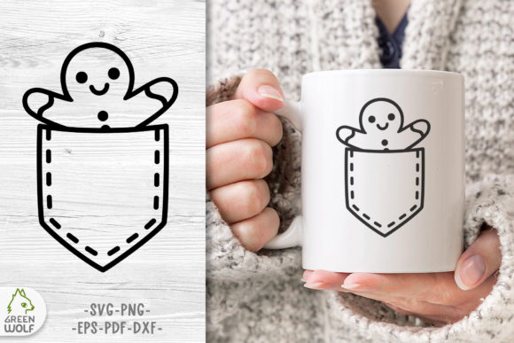 Gingerbread Man SVG Mug Design: Graphics for Crafts
