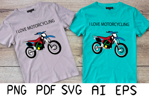 I Love Motorcycling: A Versatile Graphics Asset for Crafts and Publishing