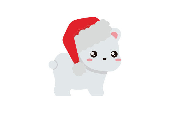 Kawaii Christmas Polar Bear for Crafts Content
