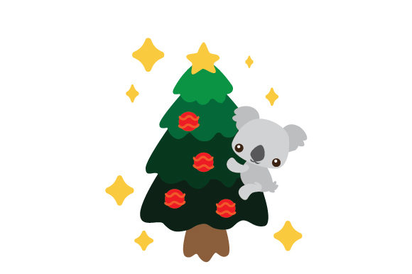 Koala Bear Climbing a Christmas Tree Crafts