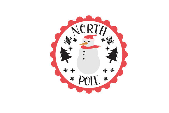 North Pole Badge for Christmas Crafts & Design