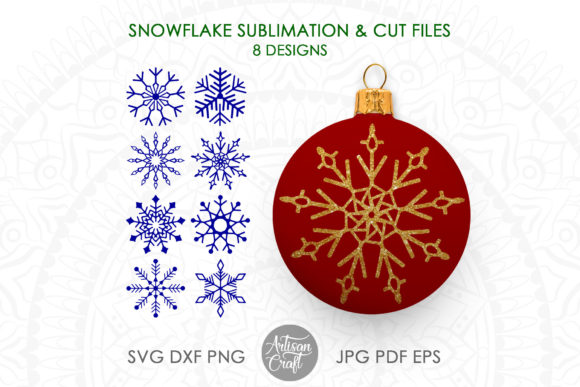 Snowflake Clipart for Laser Cutting & Winter Amp