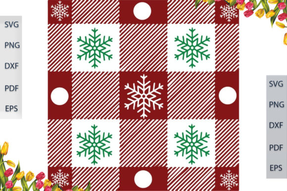 Snowflake Red Buffalo Pattern SVG Files: A Versatile Graphic for Creative Projects