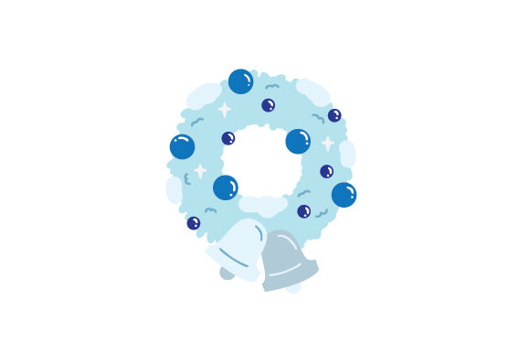 Winter Wreath for Christmas Crafts & Digital Sales